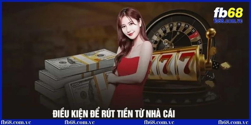 Hướng dẫn rút tiền nhanh chóng tại nhà cái hàng đầu FB68 1 Điều kiện rút tiền nhà cái bet thủ nên biết